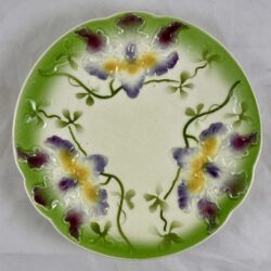 Sarreguemines Majolica Orchid Plate, per item